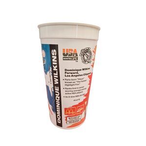 1994 McDonald’s Dominique Wilkins Collectible Cup USA Basketball 7” Vintage